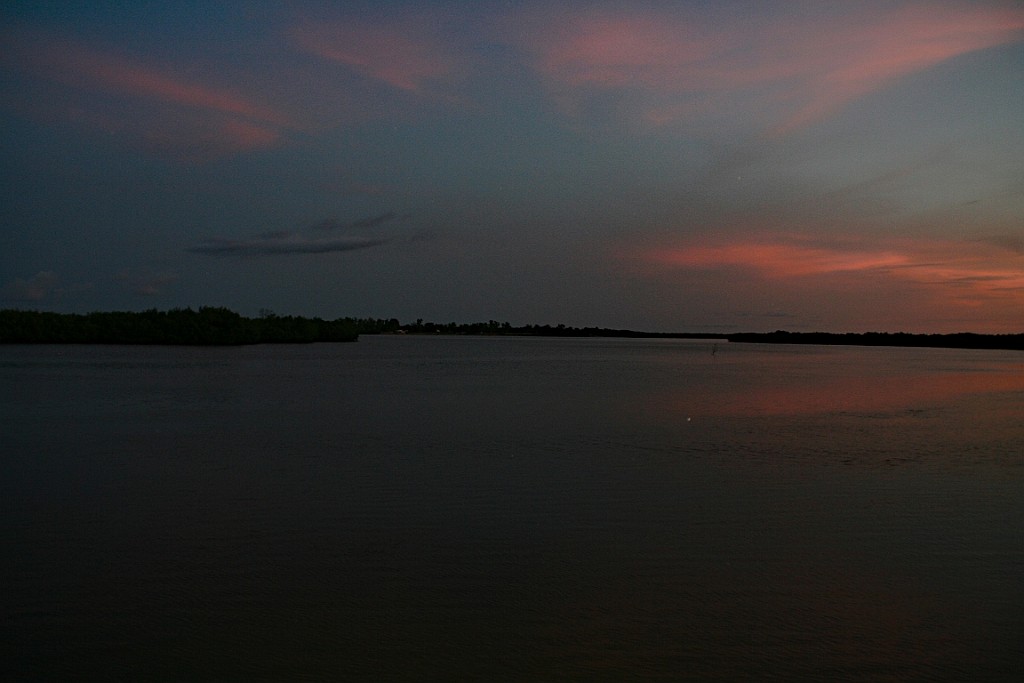 Senegal233.JPG - Zonsondergang aan ons hutje in Sokone