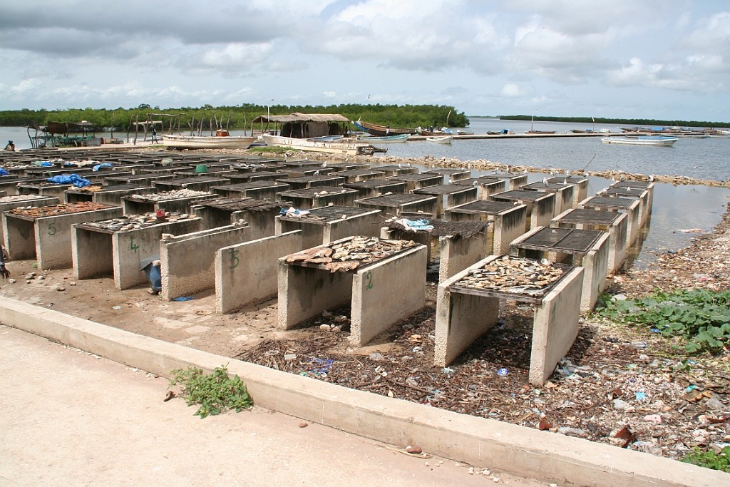 Senegal255.JPG - Deze visverwerkingsplaats is toch al een ietsepietsie netter